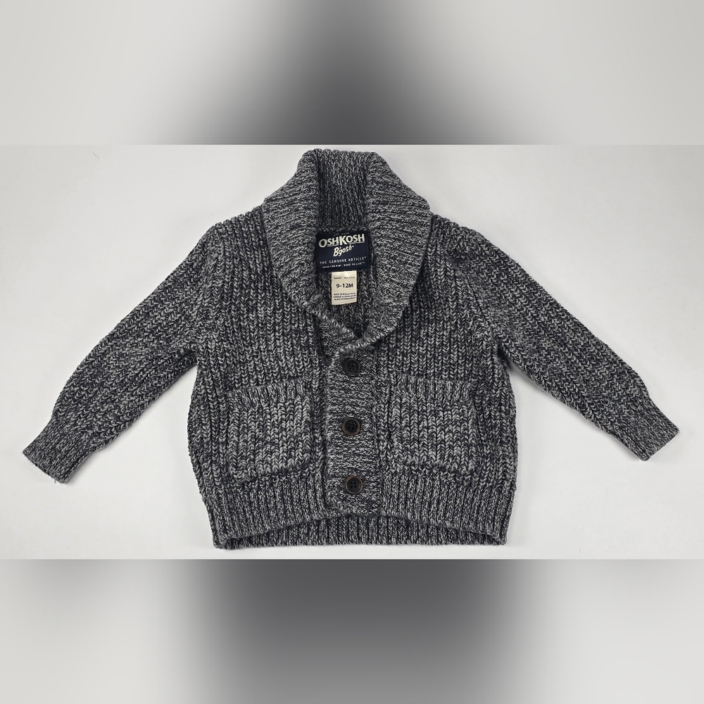 OshKosh B'gosh Baby Boys' Knit Button-Front Cardigan Sweater 9-12 Months